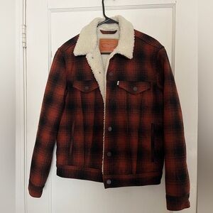 Levi’s Plaid Sherpa lined jacket